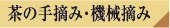 茶の手摘み・機械摘み